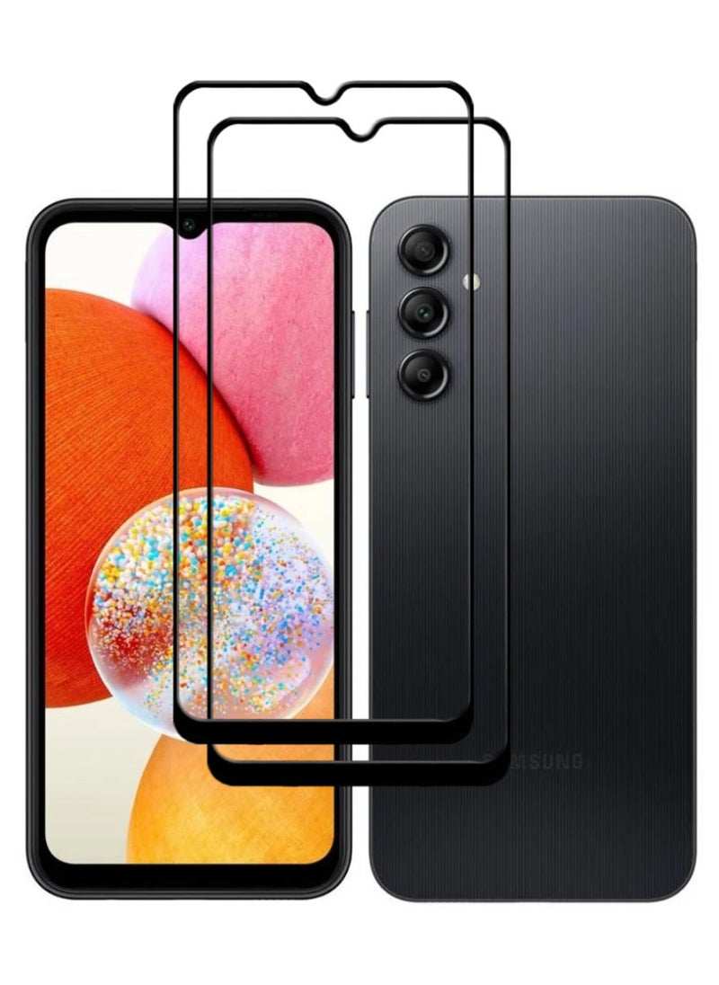ACLIX 2 Pieces Antistatic ESD Dustproof Premium Quality High Definition Tempered Glass Screen Protector Designed For Samsung Galaxy A14 - Image 1