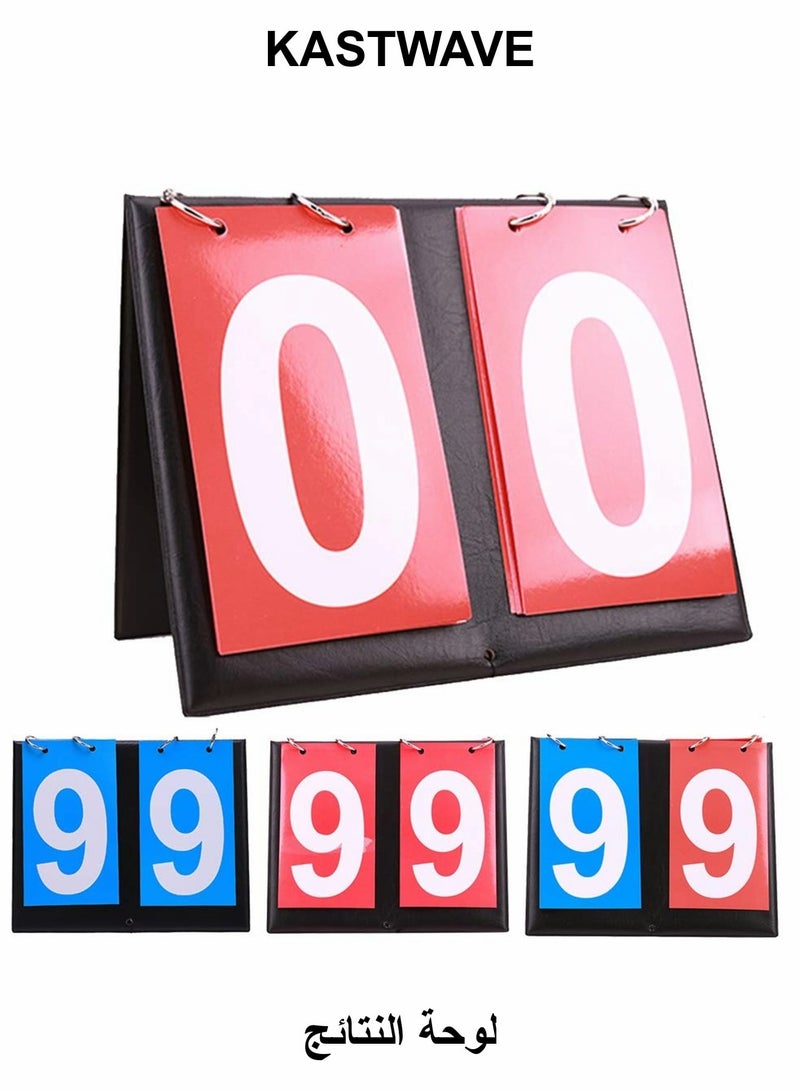 KASTWAVE Scoreboard, Football Game, 2 Digit Scoreboard, Flip Number Scoreboard Sports Scoreboard Score Counter For Table Tennis Basketball - Image 1