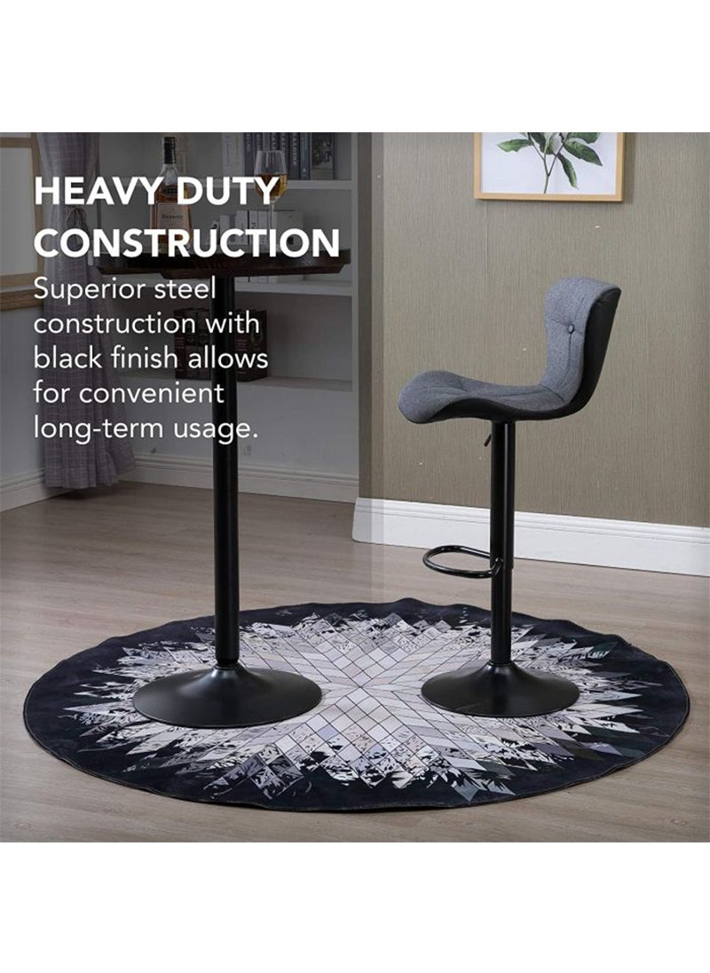 Mahmayi Mahmayi C866 Grey Bar Stool with Adjustable Height - Grey  - Image 4