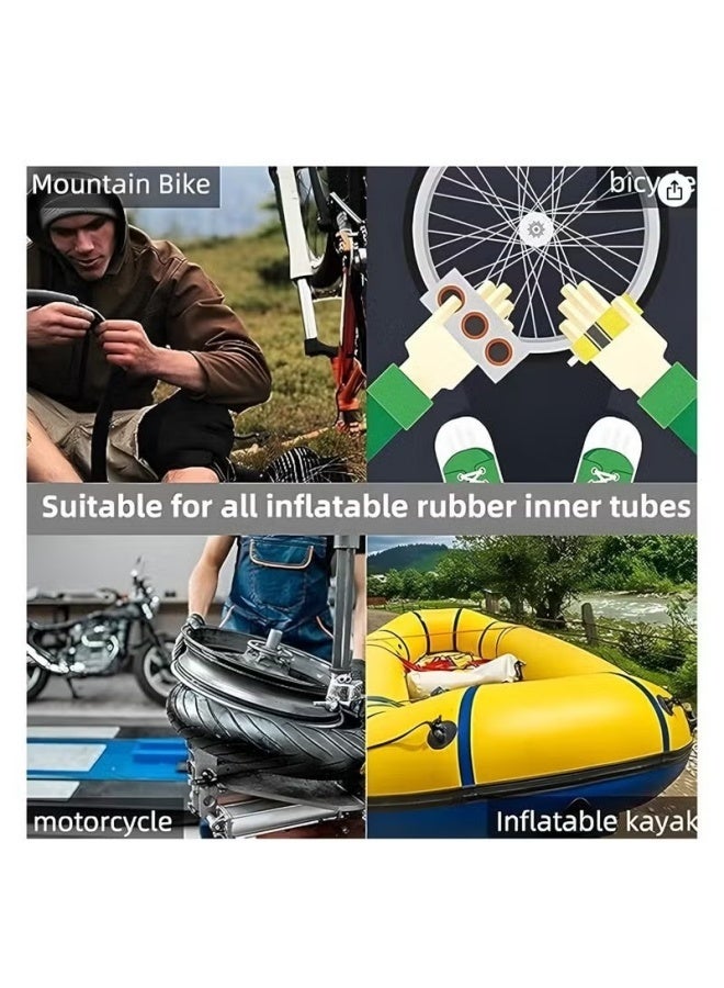 Puncture Bike Tire Repair Kit, 40 pcs Tire Patches and 4pcs Metal Rasps, 3 Tyre sealant，2 Valve，2 Crowbar，4 Rubber tube，Bicycle Tire Repair Kit, Practical Bike Tire Patch Kit Road Bike Tire Patch Tool Easy & Quick Repair for Bicycles(55pcs) - Image 5