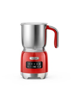 Hazel Quinn Milk Frother, 5 Functions, Variable Temp and Thickness Frother and Steamer, Detachable for Dishwasher Safe, 400ML/13.5OZ for Hot & Cold Latte, Cappuccino - Ruby Red