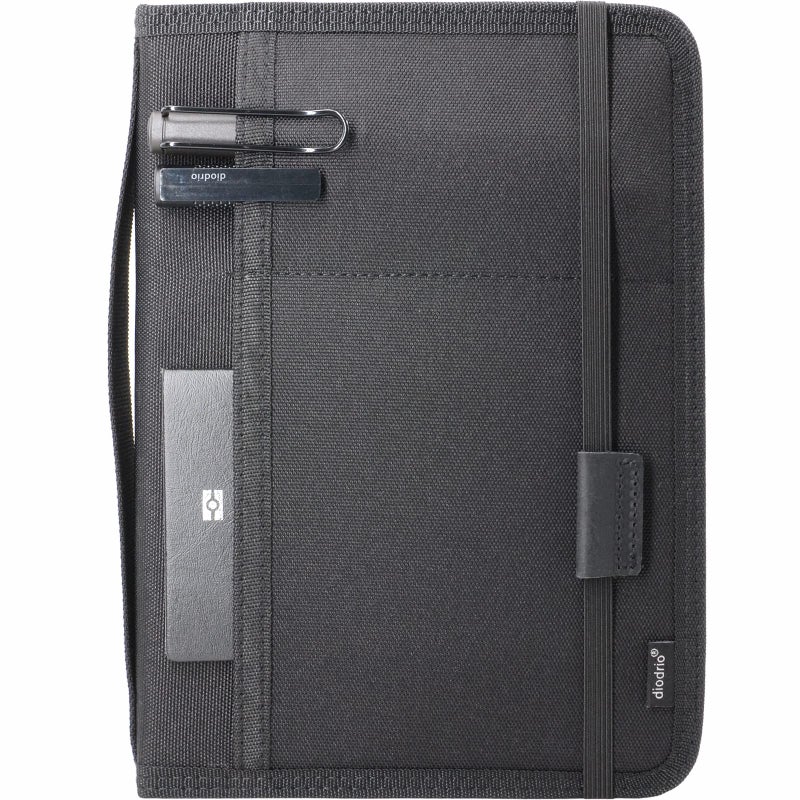 diodrio Journal Notebook Cover for Travel 5.5 x 8.25 A5 Moleskine LEUCHTTURM 1917 Journal Notebook Planner Sketchbook Legal Pad, refillable, Water Resistant, Elastic Band, Inner Pockets, Black - Image 1