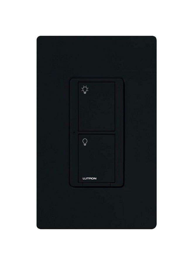 LUTRON Lutron Caseta Original Smart Switch (Lutron Smart Hub Required), for LED Lights and Fans, 6 Amp, Single-Pole/3-Way, Neutral Required, PD-6ANS-BL, Black  - Image 1