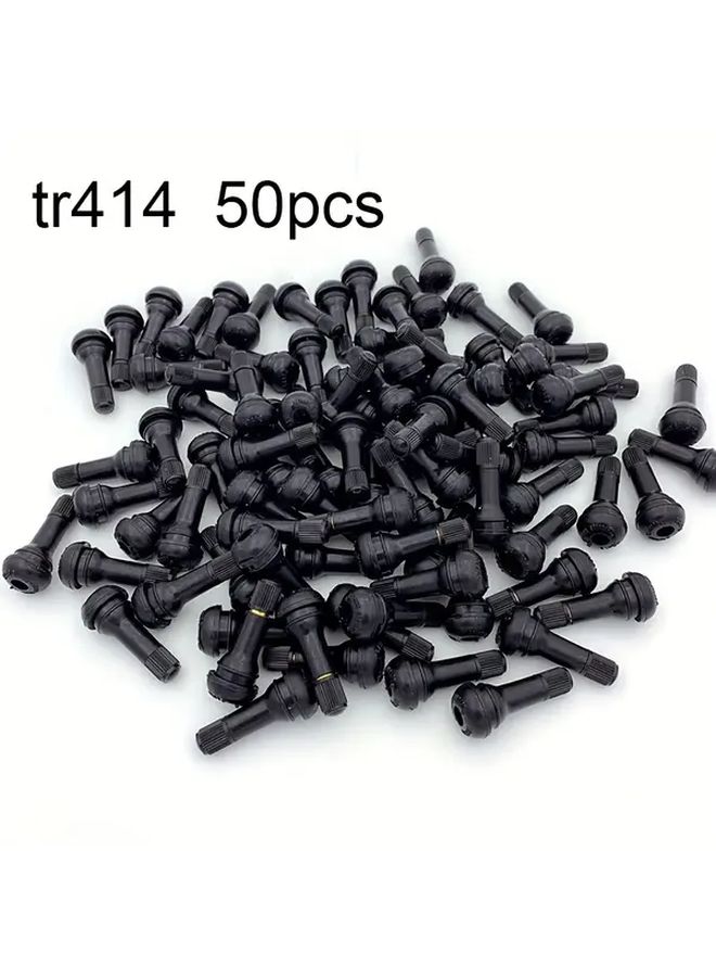 Aluminum Alloy Black Rubber Tubeless Tire Valve Stems 24pcs For 0.453 Inch Rim Hole - Image 2