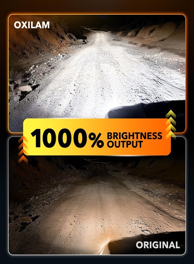 OXILAM H11 9005 Light Bulbs Combo, 70000lm 900% Brighter 6500K Cool White Light, H11-H9-H8 9005-HB3 Fog Light DRL Halogen Replacement 1:1 Size, Wireless Design, IP68 Waterproof, Pack of 4 - Image 2