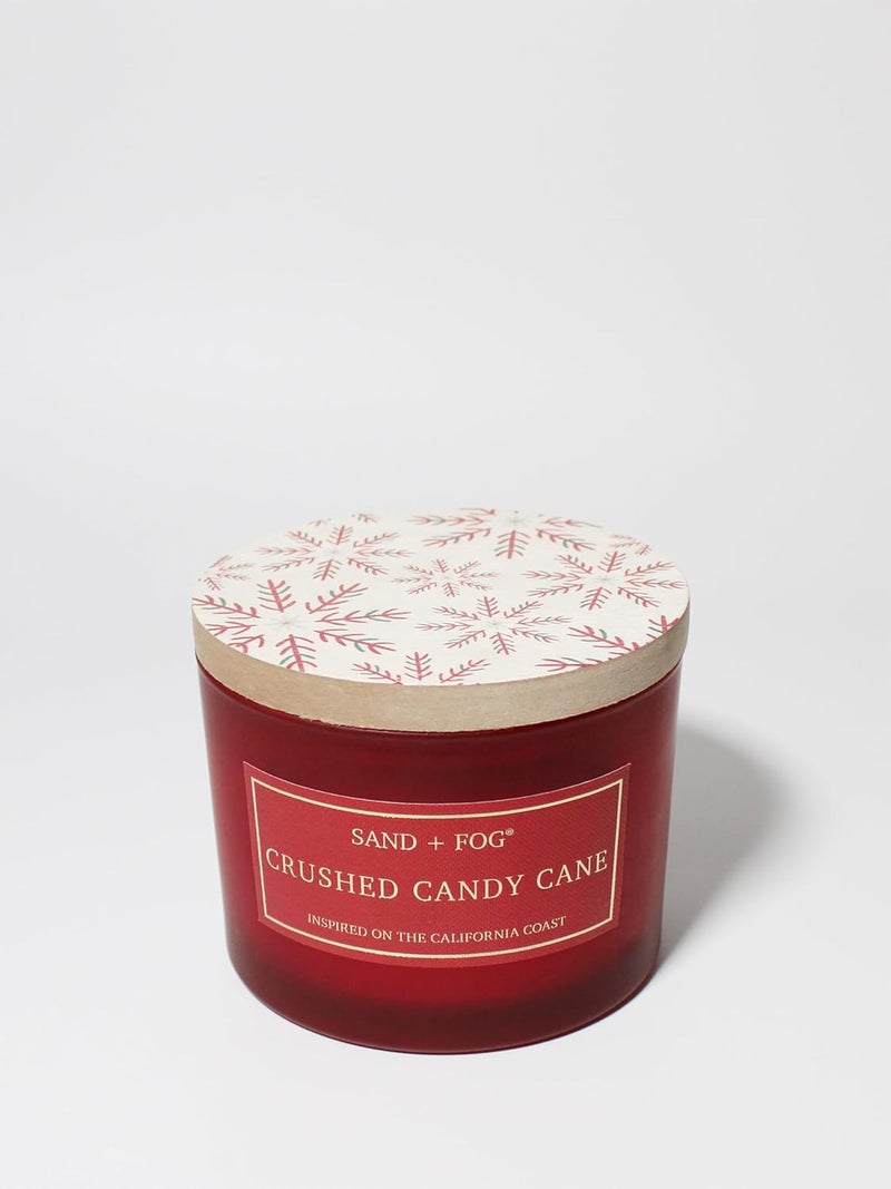Sand + Fog Scented Candle - Crushed Candy Cane – Additional Scents and Sizes – 100% Cotton Lead-Free Wick - Luxury Air Freshening Jar Candles - Perfect Home Decor – 12oz … - Image 1