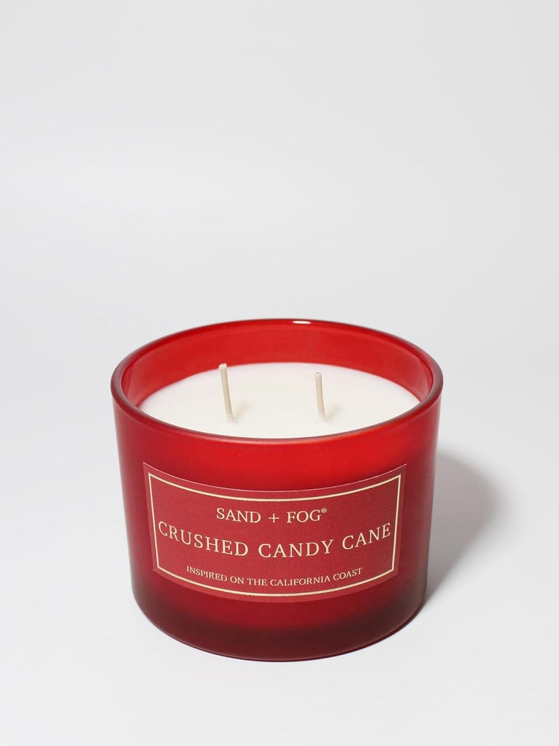 Sand + Fog Scented Candle - Crushed Candy Cane – Additional Scents and Sizes – 100% Cotton Lead-Free Wick - Luxury Air Freshening Jar Candles - Perfect Home Decor – 12oz … - Image 3
