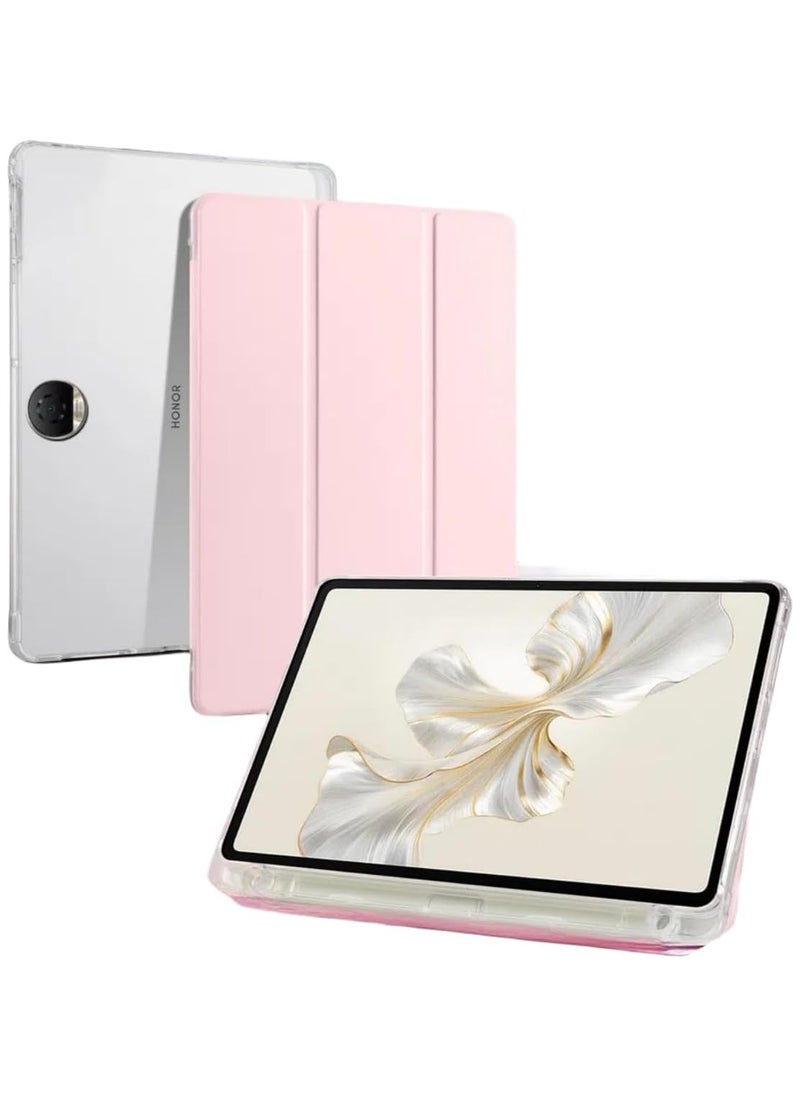 General Smart cover Compatible with Honor Pad 9 12.1inch 2024, PU+TPU ultra-thin and ultra soft leather case, automatic sleep/wake/slot with pen holder 