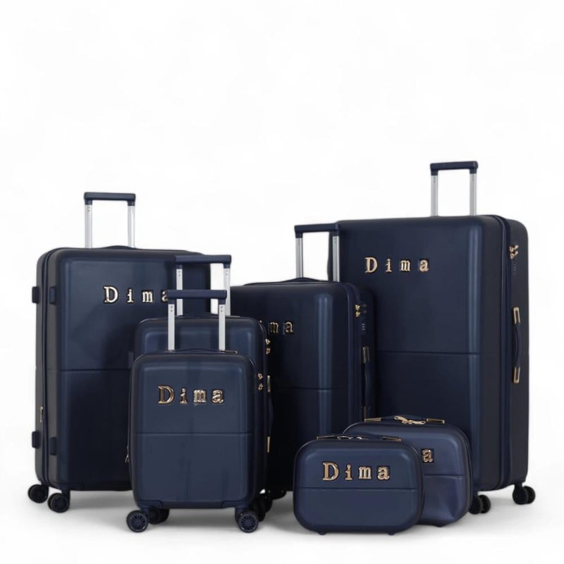 DIMA Travel bag set - 7 pieces, including 5 trolley bags and 2 makeup bags - with double covers - and an expansion zipper - from Dima brand - Image 1