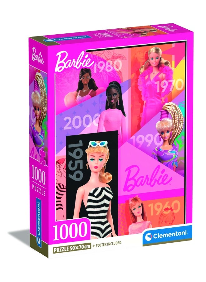 Clementoni Puzzle Barbie 65yrs+Poster 1000pcs  - Image 1