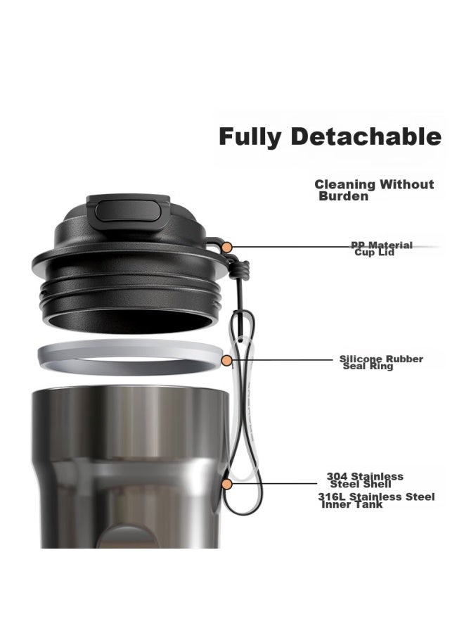 Tomimitsu Fuguang Coffee Mug, 316l Stainless Steel Insulated Cup, For Men And Women, Students, Tea Cup, Office, Car, Portable Water Cup - Image 3