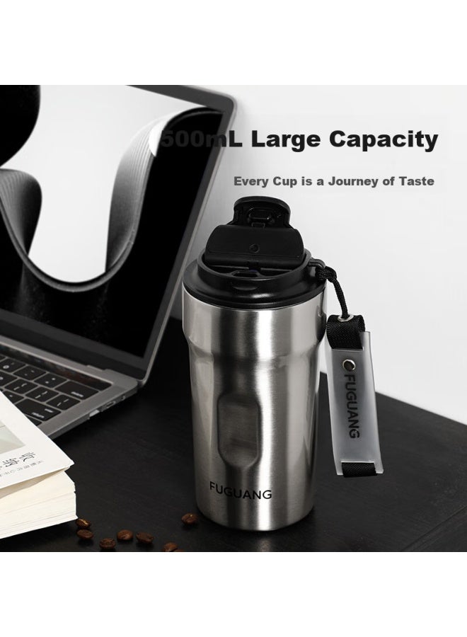 Tomimitsu Fuguang Coffee Mug, 316l Stainless Steel Insulated Cup, For Men And Women, Students, Tea Cup, Office, Car, Portable Water Cup - Image 5