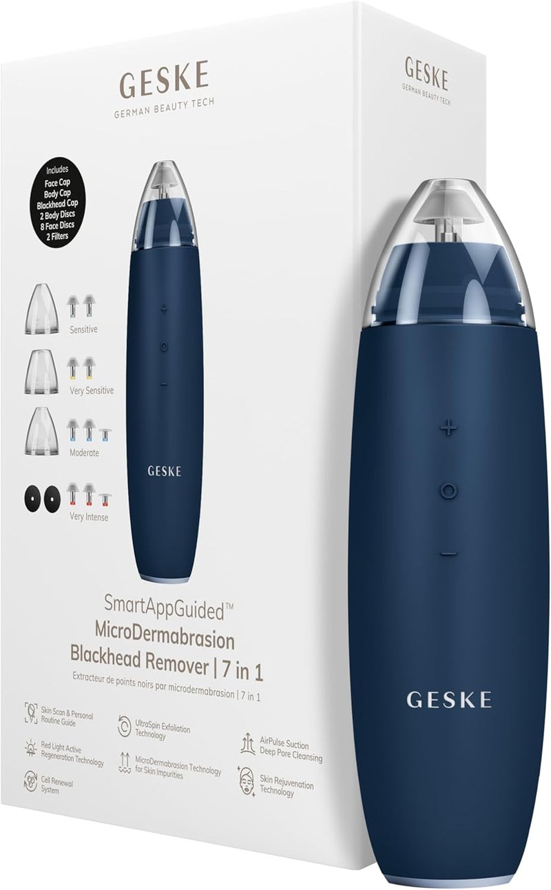 GESKE SmartAppGuided™ MicroDermabrasion Blackhead Remover | 7 in 1 | Blackhead Remover | Electric Pore Cleaner | Innovative Vacuum Cup | Beauty Tool | Skin Cleansing Device | Skincare Device - Image 1