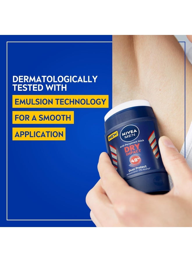 نيفيا ستيك مزيل للعرق دراي امباكت من نيفيا للرجال في عبوة 50 ملم - يدوم 48 ساعة، منعش - Image 5
