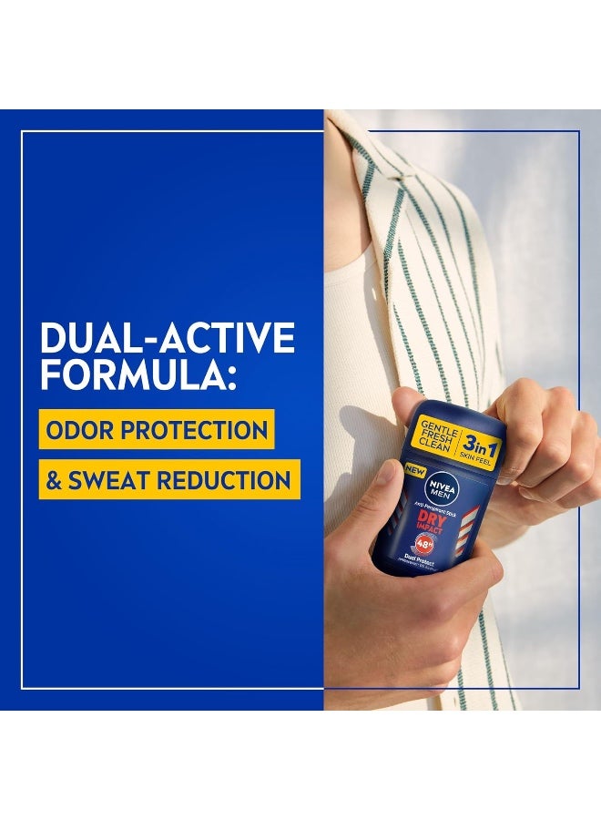 نيفيا ستيك مزيل للعرق دراي امباكت من نيفيا للرجال في عبوة 50 ملم - يدوم 48 ساعة، منعش - Image 3