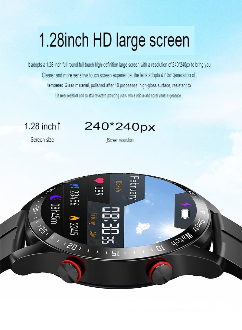 AROAQ Hw20 Smart Watch, Multifunctional Ip67 Waterproof Health Monitoring Watch, Large Display Wrist Watch With Heart Rate, Blood Pressure, Blood Oxygen, Sleep Monitoring, (Black Steel) - Image 2