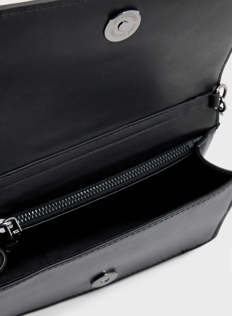 Love Moschino Quilted Flap Over Crossbody