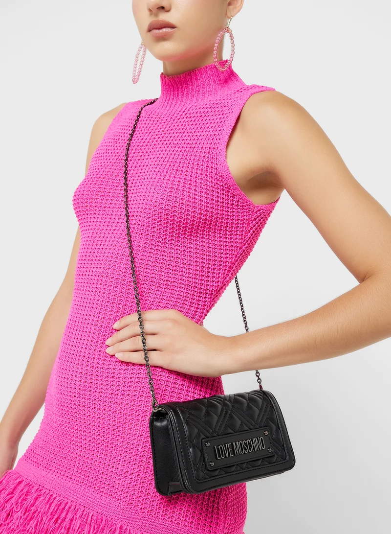 Love Moschino Quilted Flap Over Crossbody