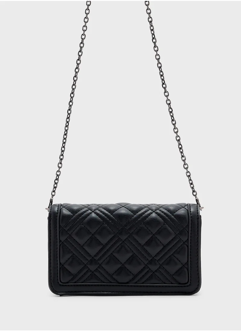 Love Moschino Quilted Flap Over Crossbody