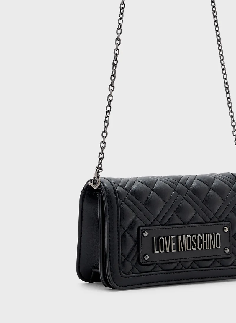 Love Moschino Quilted Flap Over Crossbody