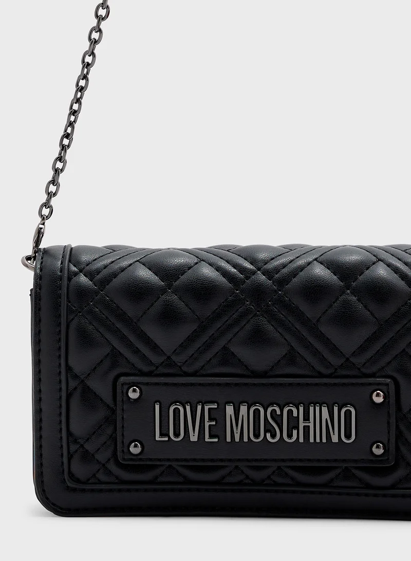 Love Moschino Quilted Flap Over Crossbody