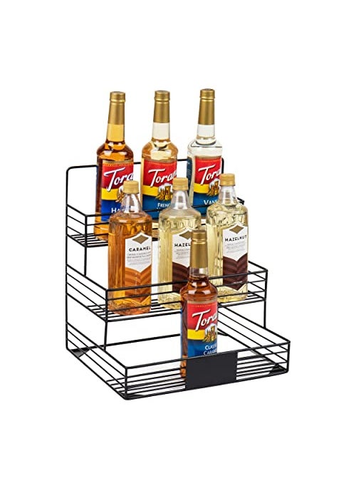 Mind Reader Mind Reader Coffee Syrup Station Coffee Bar Accessories Countertop Organizer Kitchen Metal 14L x 12W x 155H Black 