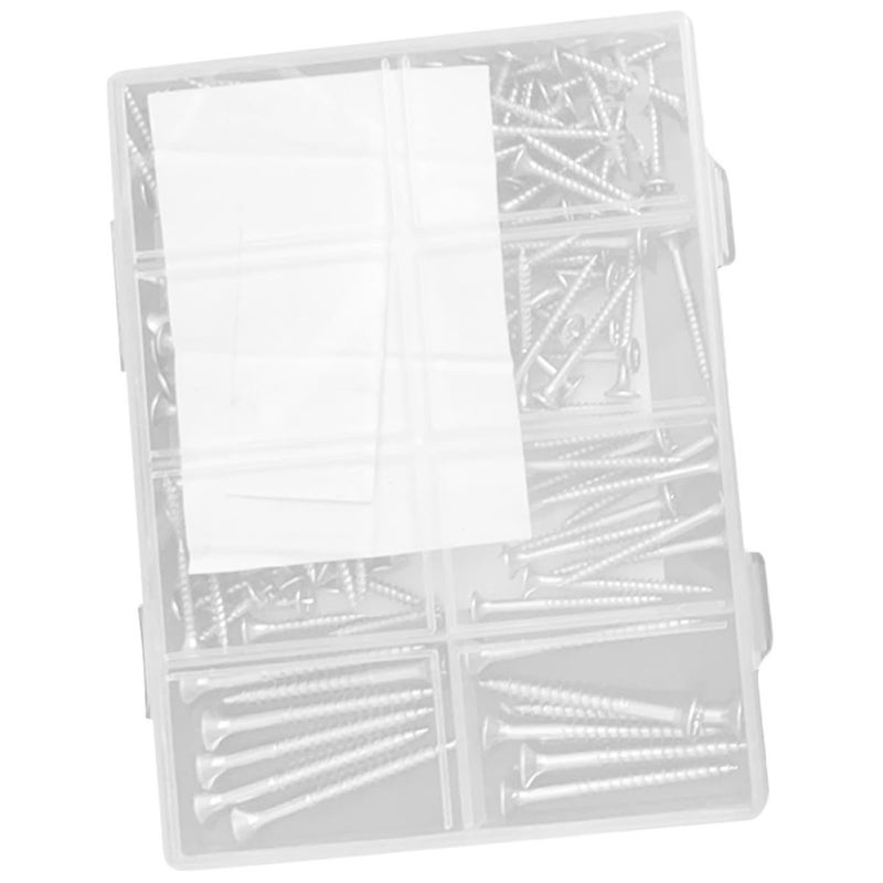 مجموعة مسامير فولاذ الكربون ذاتية التنقيط برأس مسطح 100 قطعة - Image 1