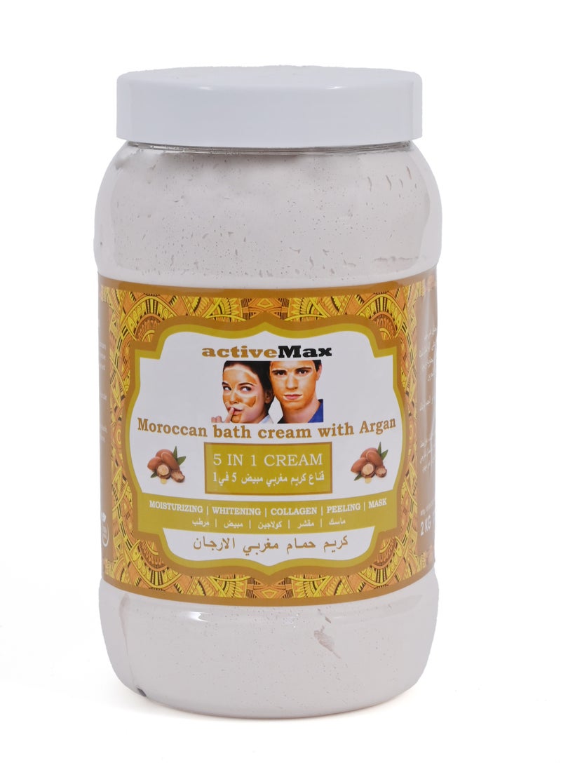 Moroccan Whitening and Peeling Bath Cream 5 in 1 with Pure Argan 2 Kg