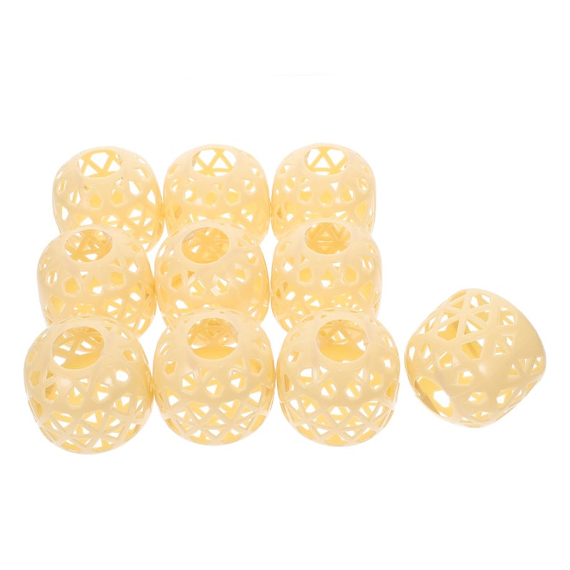 Mini Plastic Craft Lanterns DIY Home Decor Imitation Woven Design Set Of 10 - Image 2