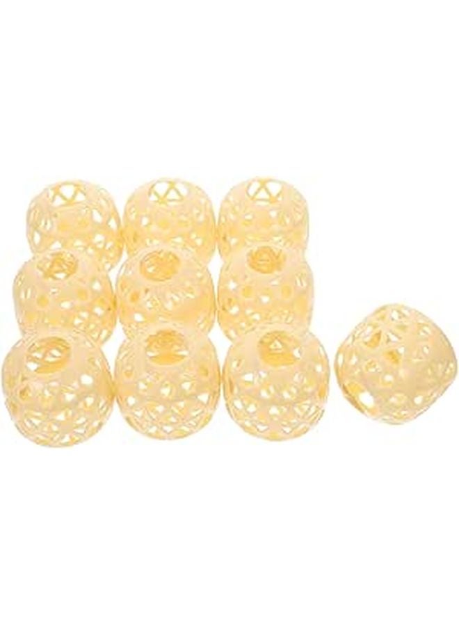 Mini Plastic Craft Lanterns DIY Home Decor Imitation Woven Design Set Of 10 - Image 1
