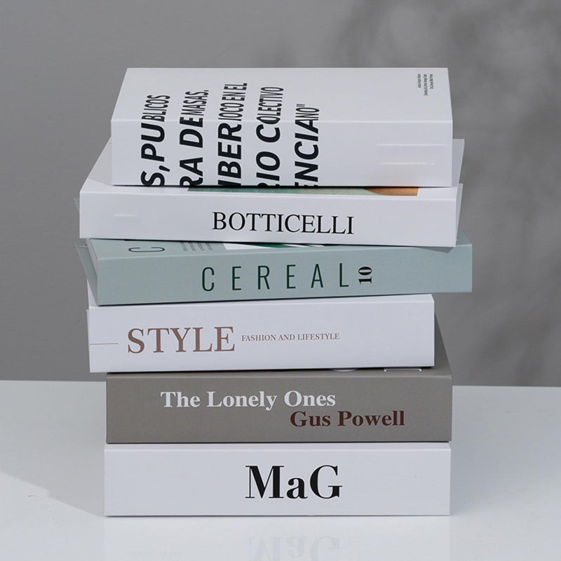 4 قطع من الكتب المزخرفة، كتب مزخرفة للأزياء، ديكور المنزل، عرض أكوام كتب مزخرفة لمكتب، طاولة قهوة، رف كتب بتصميم ريفي. - Image 5