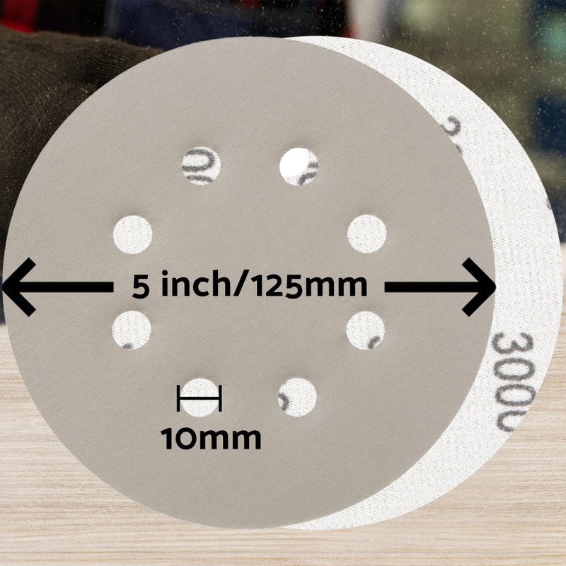 S&F STEAD & FAST 5 inch Wet Dry Sanding Discs Hook & Loop 54 pcs, 80 120 180 220 400 600 1000 2000 3000 Grit Silicon Carbide Orbital Sander Sandpaper Assortment with Tack Cloth, Automotive Wood Metal S&F STEAD & FAST - Image 2