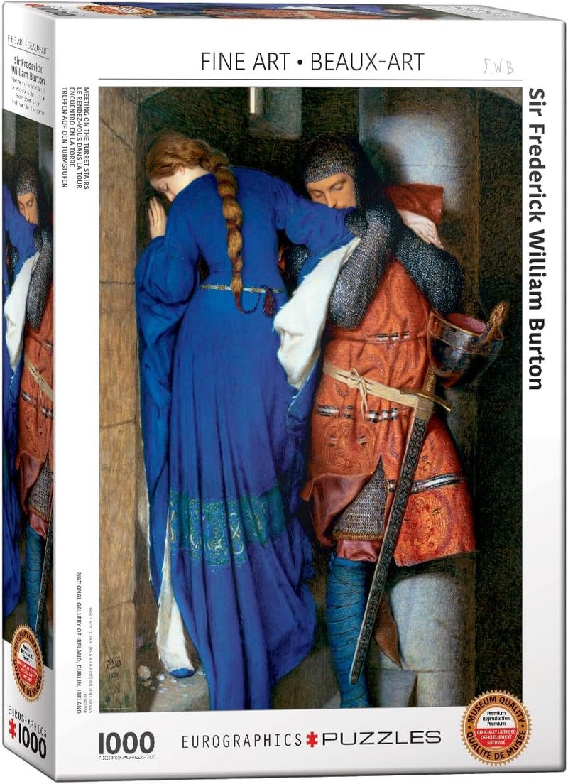 EuroGraphics Meeting Turret Stairs by Frederick William Burton 1000 Piece Jigsaw Puzzle - Image 1