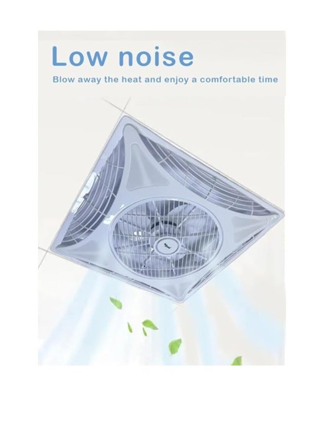 ESNCO Ceiling Fan with 4 LED Lights, 60x60-14 cm, Remote Control, Low Noise, Energy Saving, High Air Flow, 3 Speeds  - Image 4