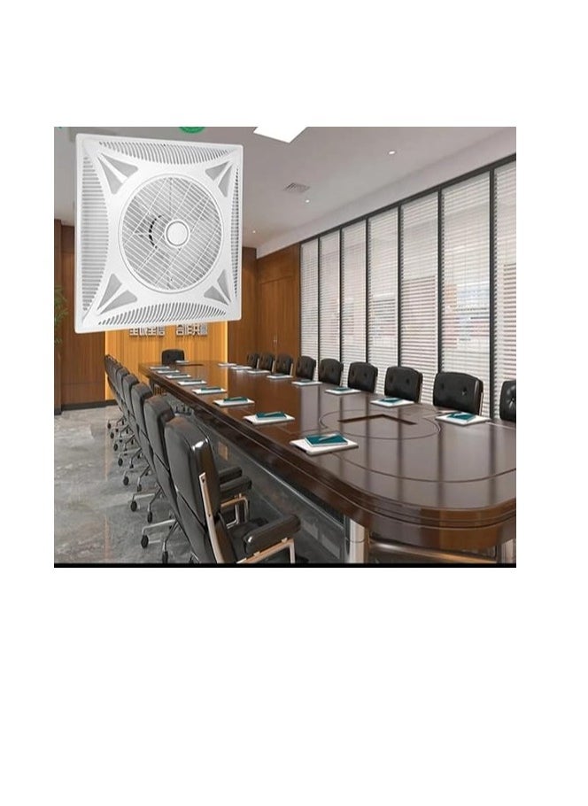 ESNCO Ceiling Fan with 4 LED Lights, 60x60-14 cm, Remote Control, Low Noise, Energy Saving, High Air Flow, 3 Speeds  - Image 5