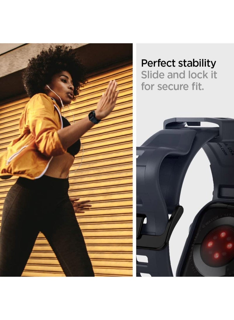 سوار ساعة Apple Rugged Armor Pro مع حافظة للسلسلة 9 /8/7 (45 ملم) والسلسلة 6/SE2/SE/5/4 (44 ملم) - رمادي فحمي