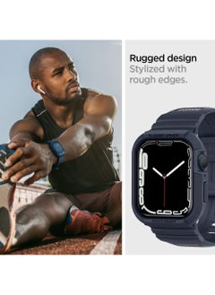 Spigen Rugged Armor Pro Apple Watch Band with Case for Series 9 /8/7 (45mm) and Series 6/SE2/SE/5/4 (44mm) - Charcoal Gray  - Image 4