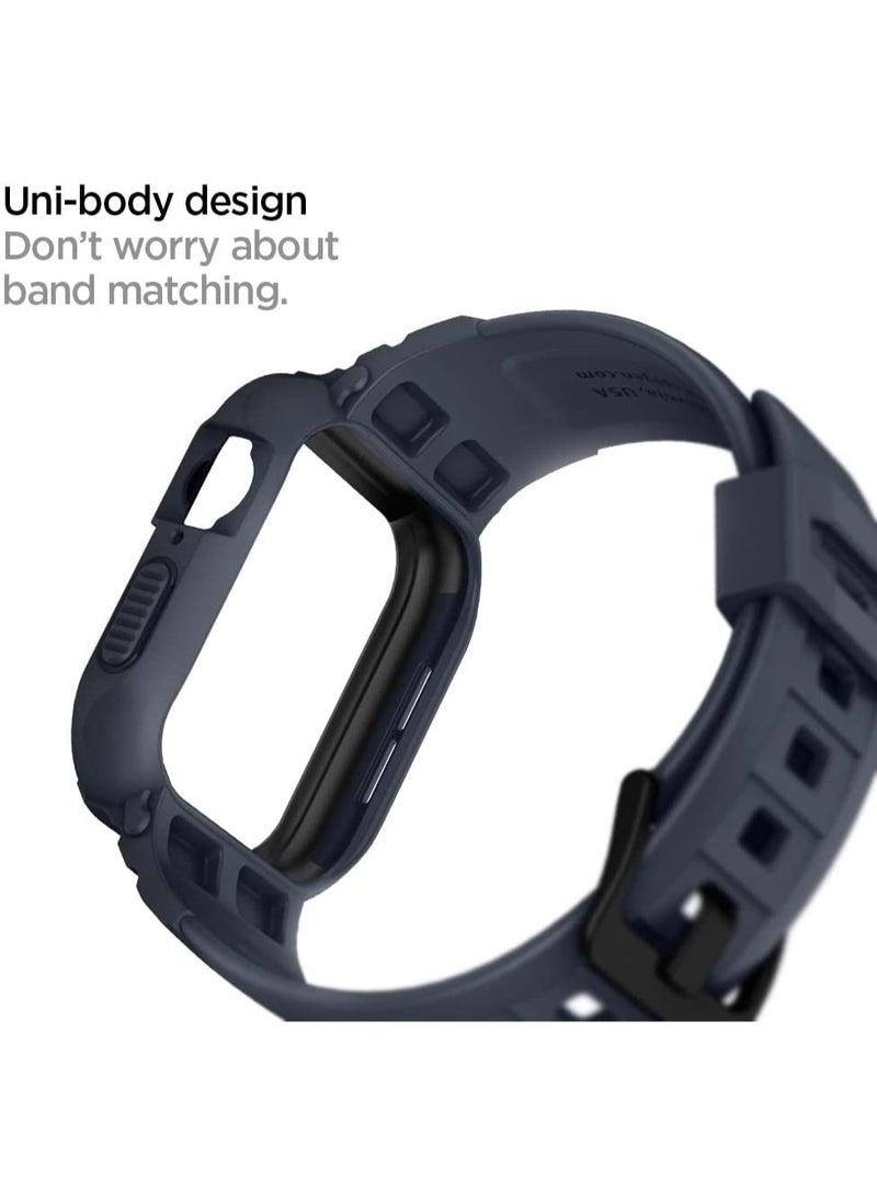 سوار ساعة Apple Rugged Armor Pro مع حافظة للسلسلة 9 /8/7 (45 ملم) والسلسلة 6/SE2/SE/5/4 (44 ملم) - رمادي فحمي