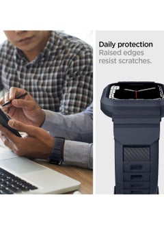 Spigen Rugged Armor Pro Apple Watch Band with Case for Series 9 /8/7 (45mm) and Series 6/SE2/SE/5/4 (44mm) - Charcoal Gray  - Image 5