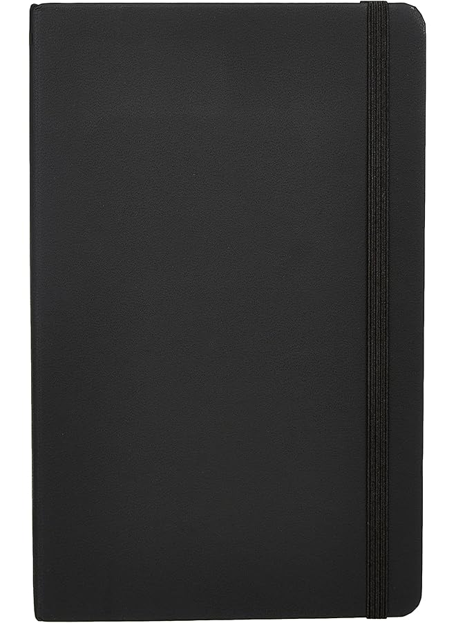 erorex Classic Grid Notebook Graph Ruled 240 Pages Black Hardcover - Image 1