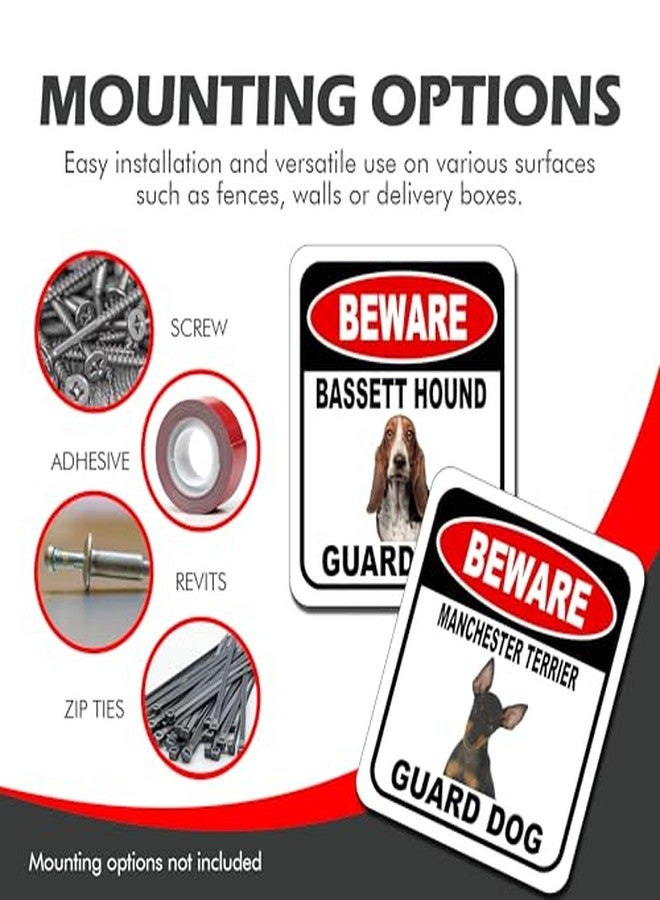 وورك هاوس ساينس لافتة خارجية من الألومنيوم المركب مقاس 8.5 × 10 بوصات، تحذير أمني معدني للفناء، والسور، والشرفة، والممتلكات، والمتاجر - ممنوع الدخول، تحذير، كلاب هجومية - Image 4