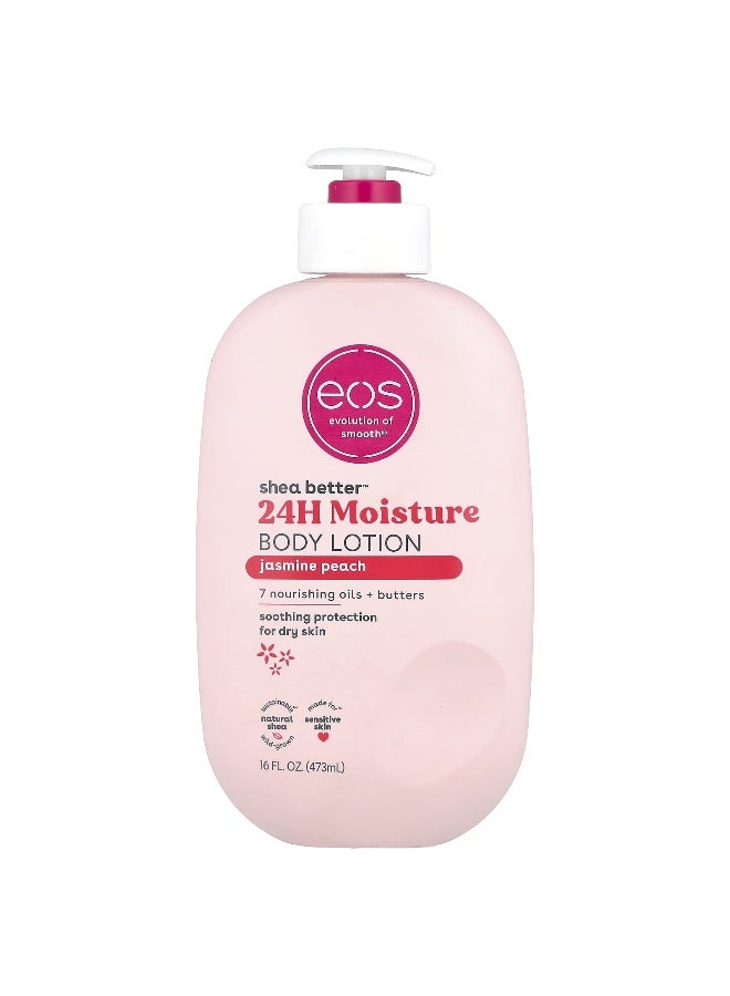 EOS EOS, Shea Better™, 24H Moisture Body Lotion, Jasmine Peach, 16 fl oz (473 ml)  - Image 1