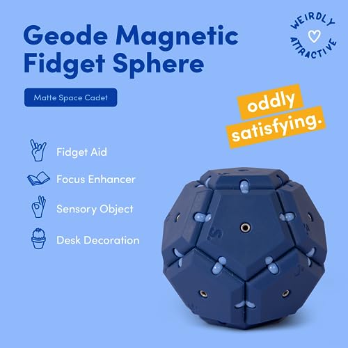 Speks Geode Magnetic Fidget Toy | Sensory Desk Toy for Adults & Teens 14+ | Stress Relief Gift | Sphere, Space Cadet - Image 2