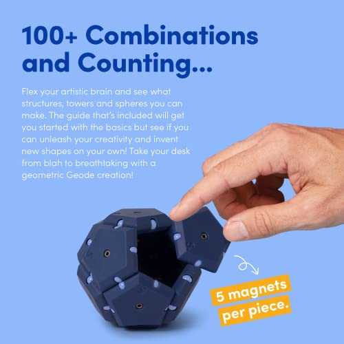 Speks Geode Magnetic Fidget Toy | Sensory Desk Toy for Adults & Teens 14+ | Stress Relief Gift | Sphere, Space Cadet - Image 4