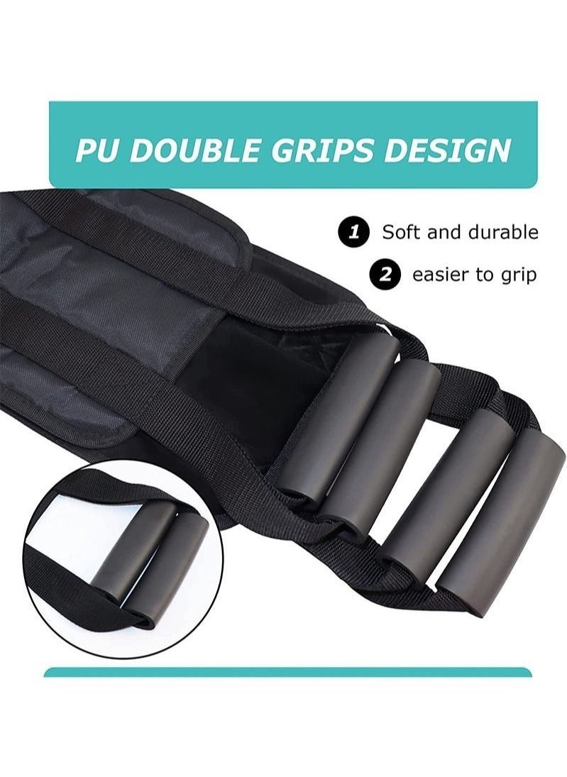 شو وو حبال تمريض نقل سرير المستشفى المبطنة لرفع مقبض نقل رعاية المسنين حزام تنقل الظهر لرعاية المرضى لمساعدات الرفع الطبية الطول 82 سم العرض 23 سم - Image 3