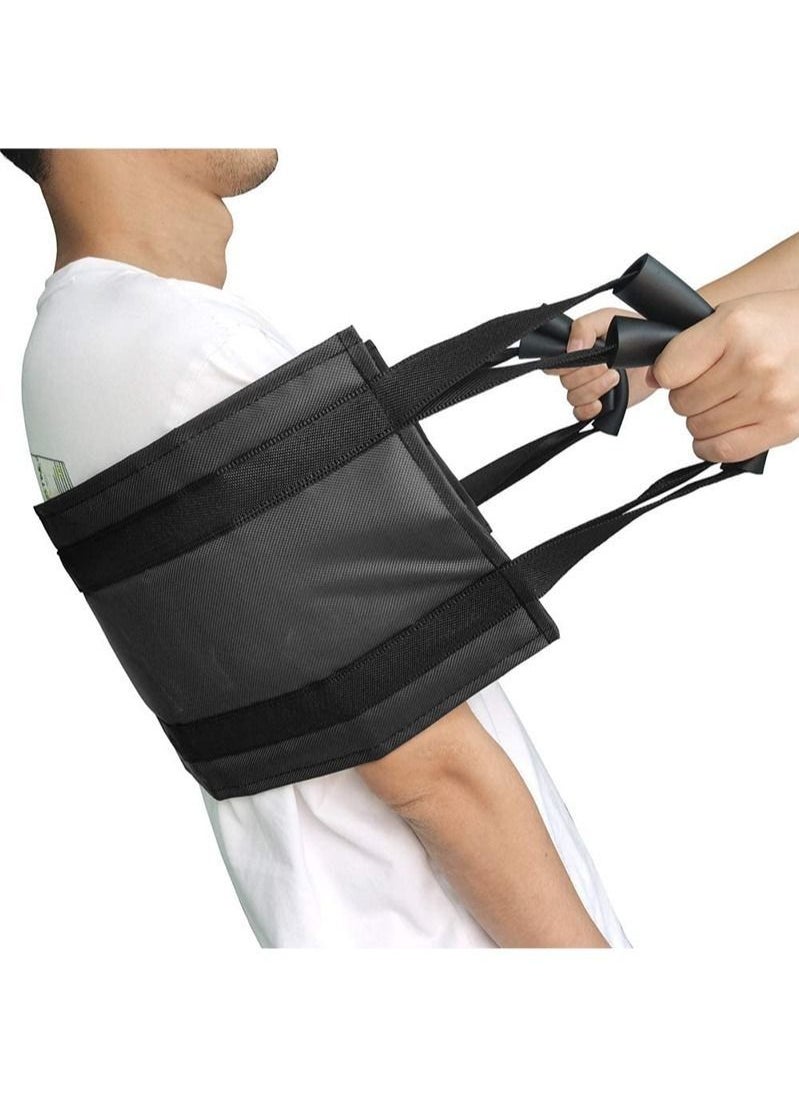 شو وو حبال تمريض نقل سرير المستشفى المبطنة لرفع مقبض نقل رعاية المسنين حزام تنقل الظهر لرعاية المرضى لمساعدات الرفع الطبية الطول 82 سم العرض 23 سم - Image 1