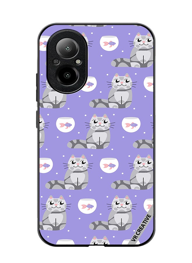 VR CREATIVE Protective Case Cover For Realme C67 4G Aquarium On Gently Lilac Speckled Design Multicolour - Image 1