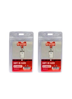 PARTNER ID Card Holders Waterproof Clear Plastic Perfect for Credit Cards, ID Swipe Cards, Key Cards, and Driver's License PVC Material (Pack of 2)  - Image 2