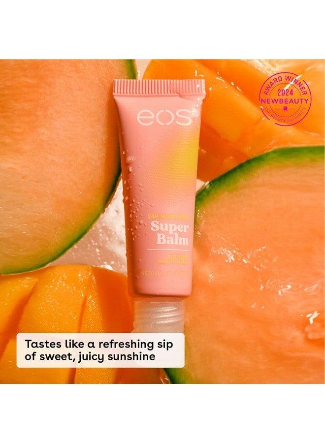 إي أو اس بلسم eos 24H Moisture Super Balm - البطيخ المثلج والمانجو، قناع للشفاه، علاج للشفاه ليلاً أو نهارًا، مصمم للبشرة الحساسة، 0.35 أونصة سائلة، عبوة من قطعتين - Image 2