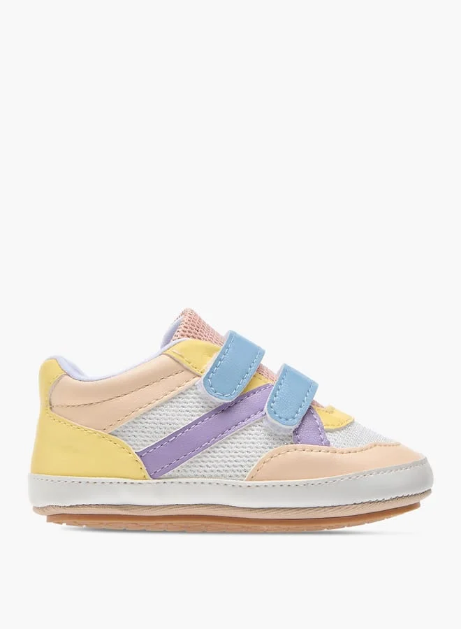 Barefeet Girls Colourblock Shoes with Hook and Loop Closure